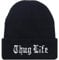 QIANWEIXI Beanie Herren Winter Black Letter Hat Für Männer Thug Life Strickmützen Männlich Weiblich Winter Skullies Und Beanies Frauen Casual Hüte Caps Black_White