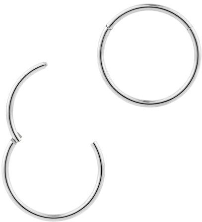 (0.8/10mm) Nasenring Hoop 316L Chirurgenstahl Knorpelohrring Septum Clicker Ring Edelstahl Klappbarer Segmentring Lippenring Conch Daith Helix Rook Tragus Lobe Snug Ear Body Piercing Schmuck