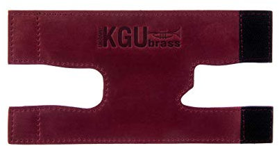 Trompetenventilschutz von KGUBrass ist ein Leder-Trompetenventilschutz aus luxuriösem mildem und dickem Material; Verwendung als Schutz vor Korrosion, Kratzern und Flecken (Marsala)