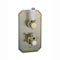 ENKI, Regent, TSV043, Antique Brass Single OutletTwin Concealed Thermostatic Shower Mixer Valve Tap for Bathrooms, Traditional Victorian Style