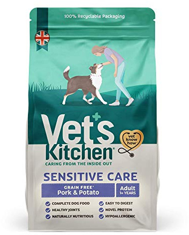 Vet's Kitchen Grain Free Dry Dog Food Pork & Potato, 6 kg
