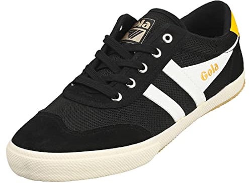 Gola Herren Badminton Mesh Sneaker, Black/White/Sun, 47 EU