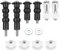 4Pcs Toilet Seat Screws Assortment, Toilet Seat Expanding Rubber Fittings WC Blind Hole Fixings Top Nuts Screw Kit