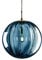 LANMOU Pendelleuchte Glas Vintage, 1-flammig Pendellampe mit Glaskugel Lampenschirm, Höhenverstellbar Kugel Hängelampe Wohnzimmer Kronleuchter Ø20cm Round Hängeleuchte, Kabellänge 120cm (Blue)