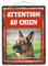 Générique Pancarte Attention Au Chien Personnalisé, Plaque Métal Humour - Ajoutez Votre Propre Photo (Moyen 200mmx280mm)