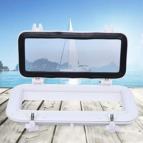 SHZICMY Yacht Bullauge Rechteckiges Boot Bullaugenfenster Wasserabweisende Dichtung Uv-beständig Marine Yacht Fenster Gehärtetem Glas 40x20cm für Boot Yacht Marine