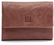 Biba Geldbörse für Damen aus echtem Leder, Geldbeutel Wallets Tombstone TOT1L, Schnappverschluss, Echtes Rindsleder, Farbe Taupe