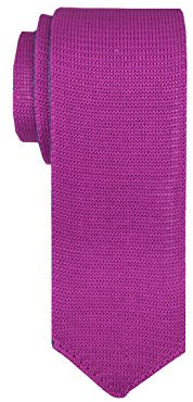 Remo Sartori - Corbata de punto reversible de doble cara, fabricada en Italia, mujer, Azul - Fucsia, Talla única