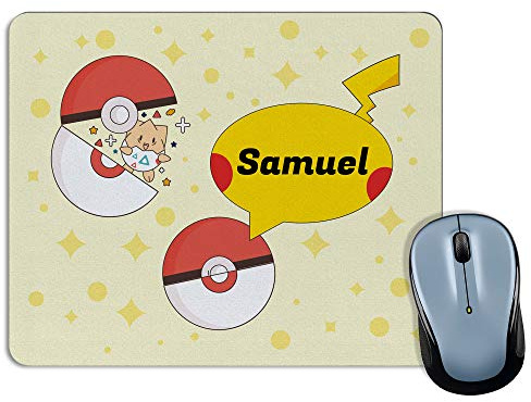Personalisierte Mauspad mit Namen. Personalisierte Geschenke für Fans. Verschiedene Modelle 18x22cm Rechteckig. Pika