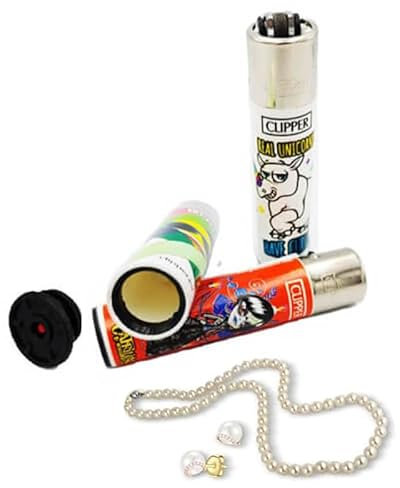 Mechero de ocultación Clipper Original con escondite secreto - Diseño original para ocultar y camuflar objetos pequeños - Compartimento discreto, ideal para almacenamiento - Caja Fuerte Camuflada