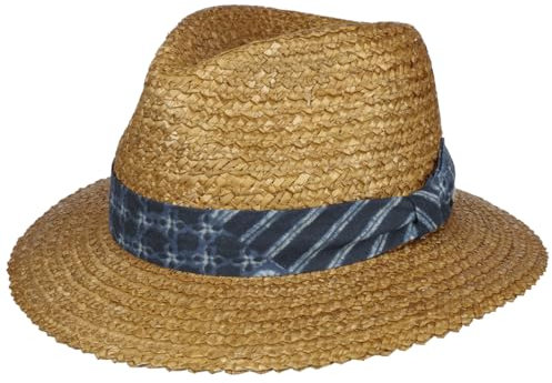 Stetson Pantoca Traveller Strohhut - Naturfarbener Hut mit Garniturband - Sommerbegleiter mit UV-Schutz 40 - Unisex - Frühjahr/Sommer Natur L (58-59 cm)
