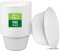 HOMURG bol en carton jetable blanche rigide, bols à soupe jetables pour anniversaire mariage noël, vaisselle en papier blanc solide jetable biodégradable, bole de ramen grande 750 ml lot de 100 pièces