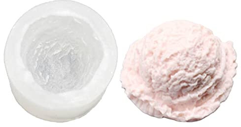 Xiaoxin Silikonform in Eisform, Eistüte und Eiskugel, Kerzenform, handgefertigte Seifenkerzen-Tonform für die Herstellung von Schokoladen-Desserts für Hochzeiten