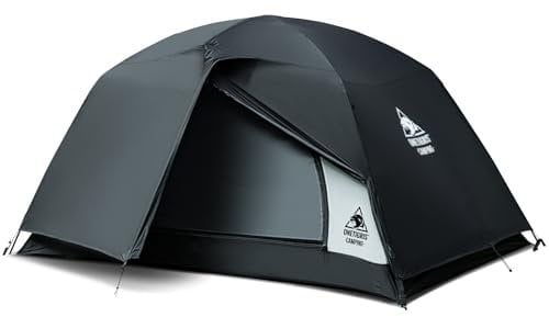 OneTigris Stella 2 Personen Rucksack Zelt - Freistehend leicht 3000 mm wasserdicht 4 Jahreszeiten Camping Zelt für Outdoor Wandern Bergsteigen(Schwarz)