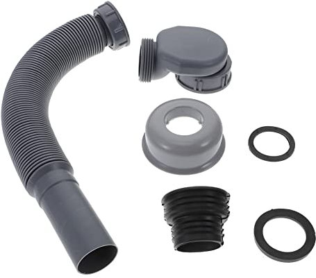 Angoily Drain Flexible Extensible pour Lavabo Tuyau de Vidange Extensible Rallonge de Tuyau d'Évacuation pour Salle de Bain Évier Cuisine Bassin Gris Plastique 1 Pièce