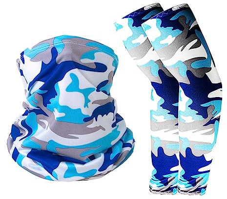 Kisangel 1 Satz Ärmel Bandana Mund-nasen-schal Yoga-Stirnband-schal Mund Halstuch Sonnenhalstuch Schweißband Stirnband Gesichtswickel-gamasche Sonnenschutz Einstellen Polyester