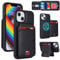 Zouzt for iPhone 13/14 Detachable 2 in 1 Wallet Case with Card Holder for Magsafe, Magnetic PU Leather Flip Credit Slot Protective Phone Cover Women Men for iPhone 13/14 6.1 Inch - Black