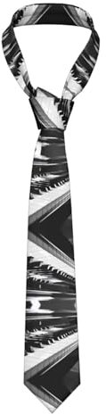 Black White Piano Keyboard Men's Ties - Slim Fit Suit Tie for Business Occasion Birthday Party Wedding Banquet