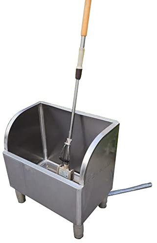 Lavello per Mocio Commerciale in Acciaio Inossidabile con Montaggio a Pavimento, lavello per Lavanderia con Doppio Filtro di Prevenzione del Trabocco Perfetto per Ristorante, Bar,