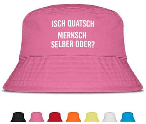 Prozente Momente Merksch selber oder - Fischerhut | Anglerhut | Sonnenhut | Sommer | Party | Malle | lustige Sprüche | OneSize | Malle | Urlaub | Pink