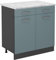 Vicco Küchenunterschrank R-Line, Schubladenschrank für die Küche, Blau-Grau, 80 cm AP Marmor