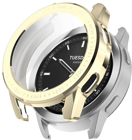 Funda para Xiaomi Watch S3, Silicona TPU Case Protectora de Pantalla, Anti-arañazos, Anti-Polvo, Cover Carcasa para Xiaomi Watch S3