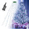 Gcstnn Christmas Tree Lights, 2m * 16 Lines 400 LEDs Fairy Lights Mains Powered with 8 Light Modes,Memory & Timing Function,Waterproof for 1.5-3M(5-10ft) Christmas Tree Indoor and Outdoor- Cool White