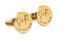 2 Manschettenknöpfe mit Gravur für Männer in Gold Motiv 03, personalisiertes Geschenk mit Initialien, silberner Schmuck für Herren, als Hochzeitsgeschenk, zum Jahrestag, zum Hochzeitstag