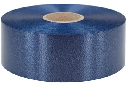 Star Geschenkband Ringelband 50mm x 100m wasserfest - 30 FARBEN in 5/10/19/31/50mm - Dekoband aus Kunststoff - Polyband Schleifenband zum Basteln von Weihnachtssternen & Autoschleifen - Dunkelblau