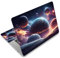 Laptop Decal Sticker Skin Cover, 12 13.1 13.3 14 15 15.4 15.6 Laptop Netbook Vinyl Art Skin Sticker Cover Notebook PC Protector (2 Wrist Pad Included), Removable Reusable, Cosmic Planets