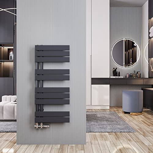 Radiatori da Bagno Radiatore scaldasalviette Piatto 89x40cm Radiatore Pannello Antracite Radiatore scaldasalviette di Design con Attacco Laterale