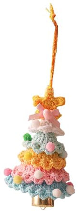 MagiDeal Kleiner Weihnachtsanhänger, Auto-Rückspiegel-Anhänger, Weihnachtsanhänger zum Aufhängen, Auto-Innendekoration für Zuhause, Feste, Feiertage, Gelb Blau