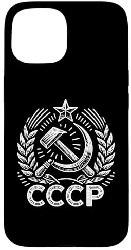 Hülle für iPhone 15 CCCP Hammer Sichel Stern und Kranz
