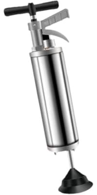 F Fityle Toiletten-Pümpel, Abflusskolben, müheloses Entstopfen, Sanitärwerkzeuge, Hochdruck für verstopfte Rohre, Toiletten, Abwasser, Waschbecken, Spüle, Silbrig