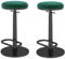 MDWZH Barhocker Küchenhocker Höhenverstellbare Hockerstühle 2er-Set Barhocker Drehbare Hochhocker Barhocker Ohne Rückenlehne Flanell Barstuhl Bar Hocker Barstuhl(Grün)