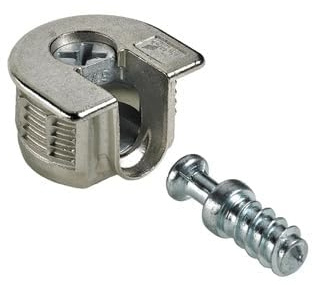 Hettich HKB ® 16 stycken excentriska anslutningsbeslag VB 35/16, ø 20 mm, zinkgjuten förnicklad, kvalitetsprodukt från tillverkaren, artikel nr 62494