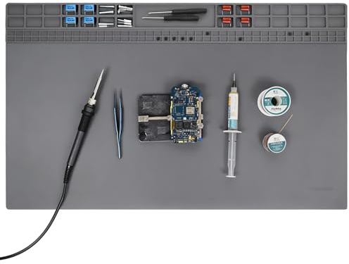Lötmatte Silikon Antistatische Reparatur Matte Extra Groß 60 * 35cm Lötunterlage Soldering Mat Arbeitsmatte Silikonmatte für Eine Vielzahl Elektronischer Reparatur