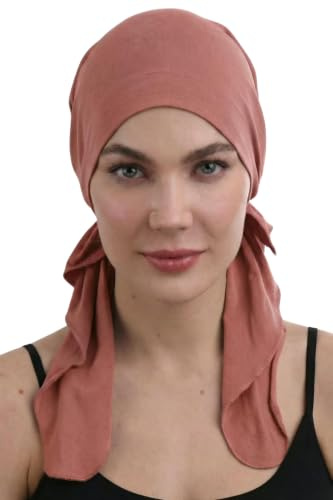 Deresina vorgebundenes Chemo-Bandana für Frauen – Weicher Bambusturban & Kopftuch bei Haarausfall & Alopezie – Atmungsaktive Kopfbedeckung