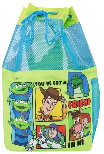 Disney Toy Story Rucksack, Schwimmtasche Kinder mit Kordelzug, Badetasche Kinder für Pool oder Strand, Einheitsgröße