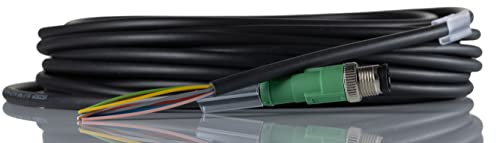 PHOENIX CONTACT SAC-8P-M12MS/10.0-PUR Sensor/Aktor-Kabel, 8 Polig, PUR Halogenfrei, Stecker Gerade M12, 10m Kabellänge, Schwarzgrau