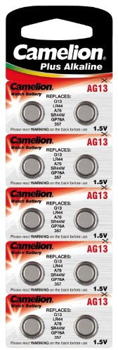 Camelion Alkaline-Knopfzelle CAMELION AG13 1,5V, 10er-Blister