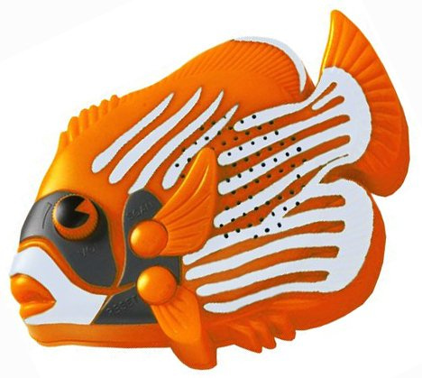 BABY Angel Fish FM Radio (Auto Scan 88-108MHz) Mk 2 - Batteries Supplied - by SPL (Baby, Orange)