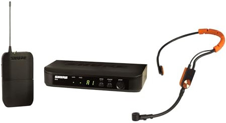 Shure BLX14/SM31 Wireless Microphone System for Fitness and Aerobics - 14-Hour Battery Life, 300 ft Range | Includes SM31FH Fitness Headset Mic, Single Channel Receiver | H9 Band (BLX14/SM31-H9)