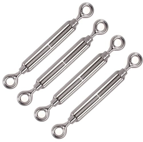 Versandbox24 4X V4A Edelstahl M6 Drahtseil Spannschloss Seilspanner Öse Spanner Wantenspanner