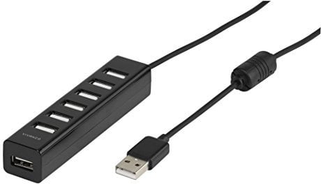 Vivanco USB 2.0 (7-port aktiv, inkl. Netzteil) schwarz