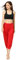 Hoerev Caprihose, Super Weiches Modal-Elastan, Pluderhose, für Yoga, Pilates，Rot，XXL