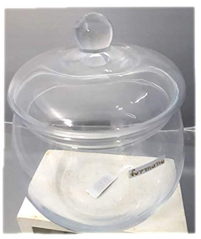 1 Dose Kristall 16cm aus klarem Glas