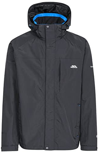 Trespass Herren Jacke Mit Einrollbarer Kapuze Edwards II, Black, XXL, MAJKRAN10008_BLKXXL
