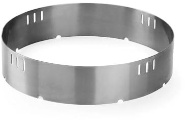 HENDI Anneau adaptateur pour réchaud à gaz Hokker 147108, accessoire de cuisine en acier inoxydable 18/0 pour utilisation avec poêle wok 626504, ⌀360x(H)80mm, sans montage