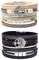 Lederarmband Damen Herren Leder Wickelarmbänder Baum des Lebens Armband mit Magnetverschluss aus Edelstah Bracelet für Frauen & Mädchen (Beige + Schwarz)
